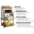 thumbnail image 4 of Microwave Stand with Storage 4-Tier, Bakers Racks for Kitchens, Coffee Bar Microwave Cart with Storage, Metal Bakers Rack with Storage, Coffee Cart with 5 S-Hooks, 4 of 8