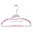 thumbnail image 3 of Simplify Kid's Non Slip Plastic Collar Saver Clothing Hangers, 12 Pack, Pink, 3 of 10
