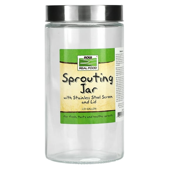 NOW Foods Sprouting Jar, 1/2 Gallon