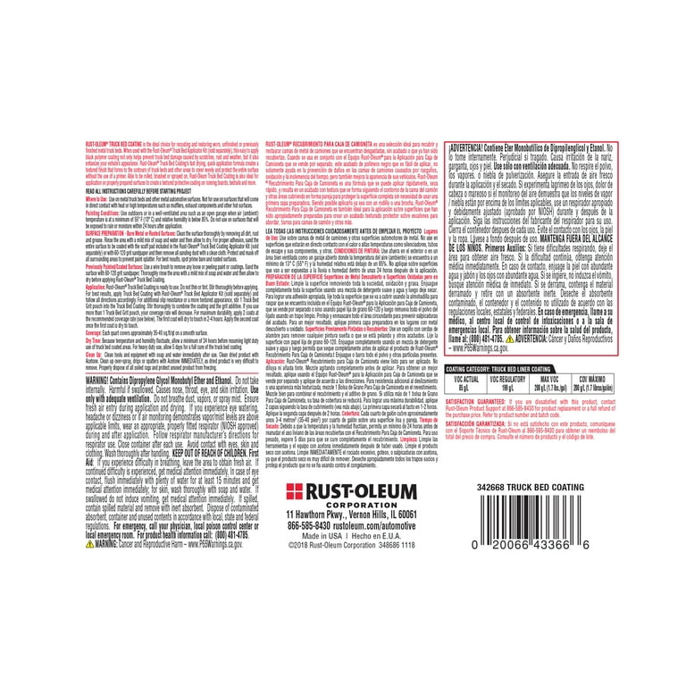 Rustoleum bed store liner gallon