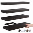 thumbnail image 5 of Modern Floating Shelves Set of 4 with Invisible Brackets, Wall Mounted Display Shelves for Bedroom Bathroom Kitchen Living Room, Decorative Storage Shelving for Home Wall Decor, 5 of 13