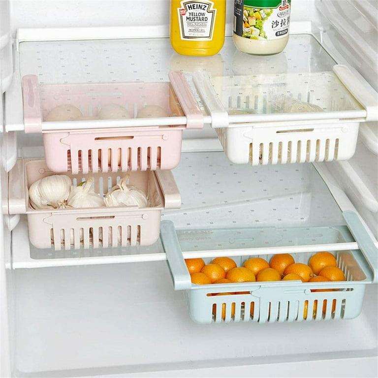 2 PACK Refrigerator Organizer Bins Refrigerator Drawer Organizer