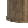 thumbnail image 3 of STYLIVIA Fluted Oblong Coffee Table Modern Pedestal Base Knotty Oak 31" W x 21.7" D x 14.9" H, 3 of 12