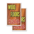 thumbnail image 4 of A-frame Sidewalk Wood Floors Sale 24" x 36" Double Sided A-Frame Sidewalk Sign, Includes 2 Installed Vinyl Decals | Foldable Portable White Signicade Sandwich Board Signs, 4 of 5
