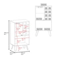 thumbnail image 2 of White Washed Oak Bar Cabinet, 23.5" W x 15.7" D | Space-Saving Design for Compact Living Areas | Quick Assembly for Easy Setup, 2 of 3