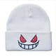 thumbnail image 5 of Gorro de punto con bordado de ojos rojos y boca grande de dibujos animados, gorro cálido de lana para otoño e invierno., 5 of 6