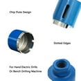 thumbnail image 5 of BE-TOOL Diamond Drill Bits Hole Saw Carbide Slotted Edges for Tile Glass Marble Granite Stone Blue, 5 of 8