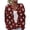 Deep Red, variant on Stralyhd Christmas Cardigan for Women Plus Size Funny Buffalo Plaid Snowflake Print Button Up Cardigan Sweaters Fall Fashion Loose Fit Long Sleeve Knitted Womens Sweaters Deep Red M