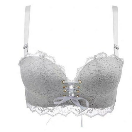 

wendunide bras for women Women Strapless Stealth Bra Wire Free Bra Bandage Brassiere Tira Underwear Bra Grey S