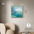 thumbnail image 5 of Green Blue II Canvas Abstract Wall Art by Art Remedy, Gold Frame, 24 x 24, 5 of 7