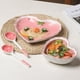 thumbnail image 4 of Juego de cuchara y plato con forma de cuenco de fresa Cuenco favorito de las niñas Ensaladera Postre Utensilios para el hogar, 4 of 6