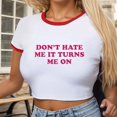 thumbnail image 2 of Women's T-Shirts Slim Fit Summer Top Graphic Crop Tee for Everyday Casual Wear, 2 of 7