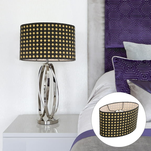 KALLORY 1Pack Modern Iron Lampshade with Hollow Design for Table Lamps 9*7*5in