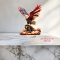 thumbnail image 5 of Bpyeka Patriotic Spread Wings Bald Eagle 2D Acrylic Figurine American Flag Feather Design Tabletop Home Decor, 5 of 5