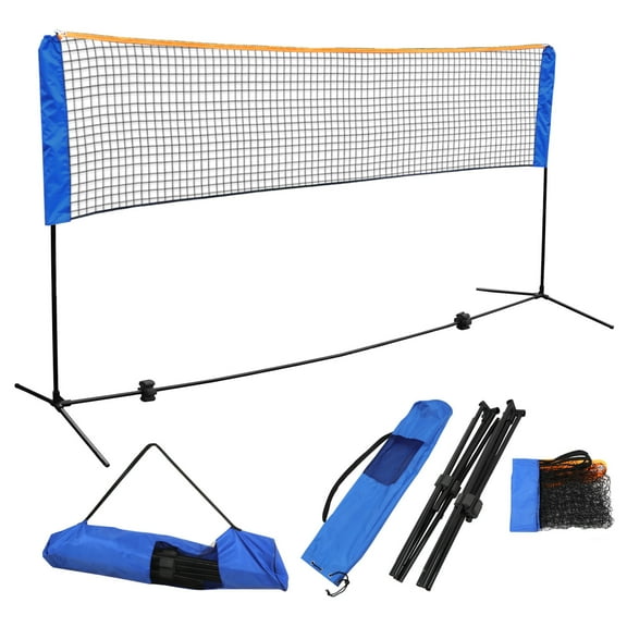YKITRD Portable 10' x 5' Badminton Volleyball Tennis Net Adjustable Height Sport Train