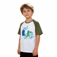 thumbnail image 4 of CONZONE Kids Toddler Boys Tee Shirts Cartoon Print Summer Crew Neck Short Sleeved Fashionable Tops Army Green Size 3-4 Years, 4 of 4