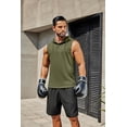 thumbnail image 4 of COOFANDY Men's Workout Tank Tops Sleeveless Hooded Gym Shirts Cotton Bodybuilding Cut Off Muscle Shirts, 4 of 6