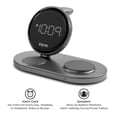 thumbnail image 3 of Cargador Rápido Inalámbrico iHome POWERBOOST Quad en Negro con Reloj Despertador y Carga Dual para A, 3 of 7