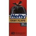 thumbnail image 3 of Hefty Easy Flaps Multipurpose Large Trash Bags, Unscented, 30 Gallon, 40 Count, 3 of 5