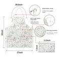 thumbnail image 7 of Pioneer Flower Floral Print Pattern Apron-Garden Aprons for Women with Pockets-Cotton Linen Waterproof Kitchen Cooking Gardening Aprons Adjustable for Kitchen,Cooking,BBQ and Salon 33x27 Inch, 7 of 7