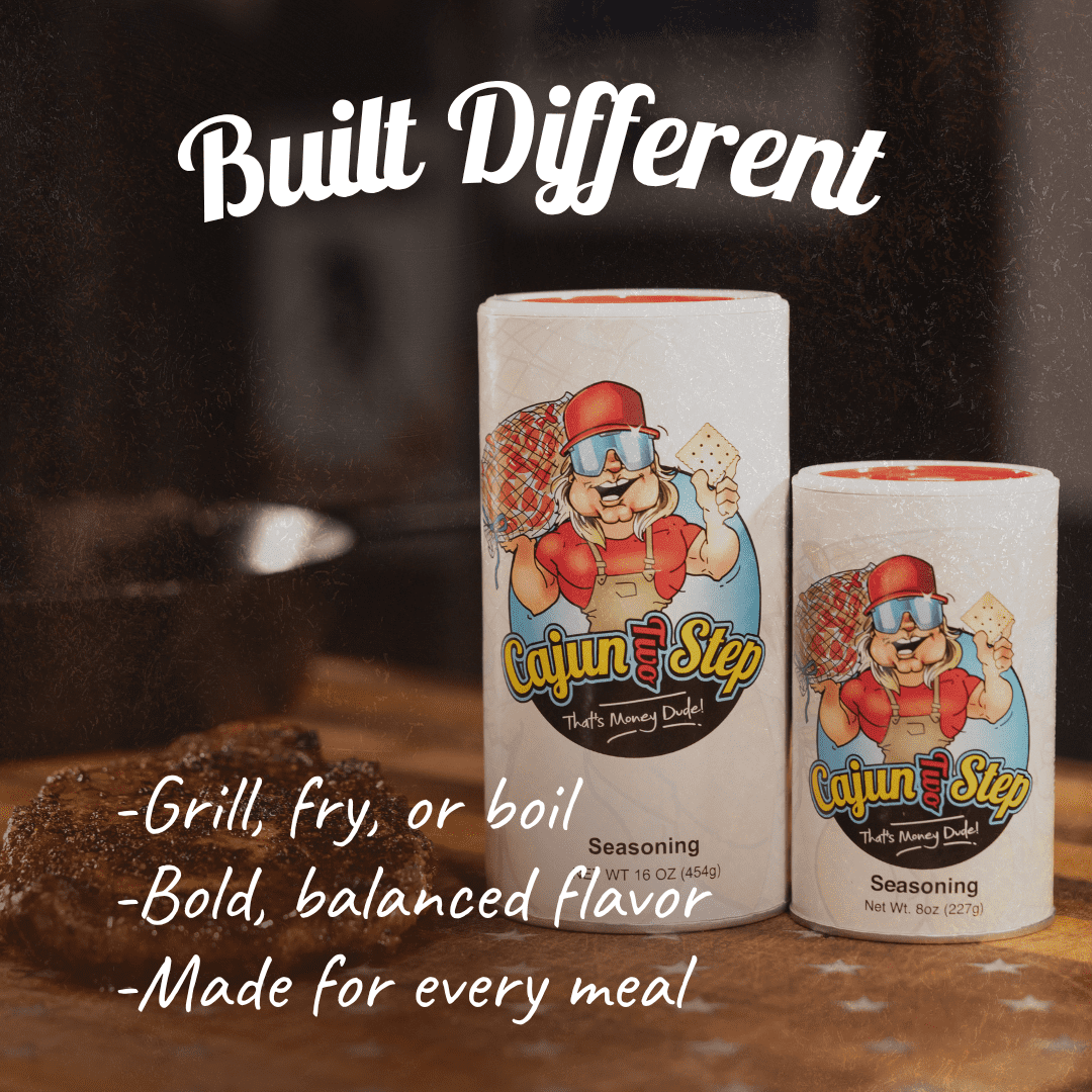 (2 pack) Cajun Two Step Original 16 oz, All Purpose Seasoning, Low Sodium, Great Taste with a Citric Blend