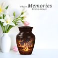 thumbnail image 4 of Music Cremation Funeral Urns For Human Ashes Adult - brown Mini Urns For Adult Ashes Set Of 4 - Adult Urns For Ashes Adult Female Mother - 1 Large Decorative Urn For Dad, 10&3 Inch, 4 of 7