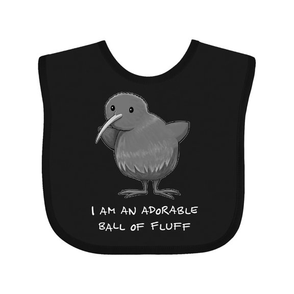Inktastic I Am an Adorable Ball of Fluff Cute Kiwi Bird Boys or Girls Baby Bib