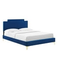 thumbnail image 2 of Modway Liva Performance Velvet King Bed in Navy, 2 of 10