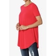 thumbnail image 3 of TheMogan Women's PLUS Basic Crew Neck Round Hem Short Sleeve Draped Jersey Tee, 3 of 6