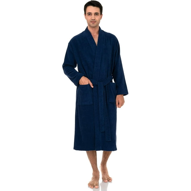 Men's Robe, Turkish Cotton Terry Kimono Bathrobe