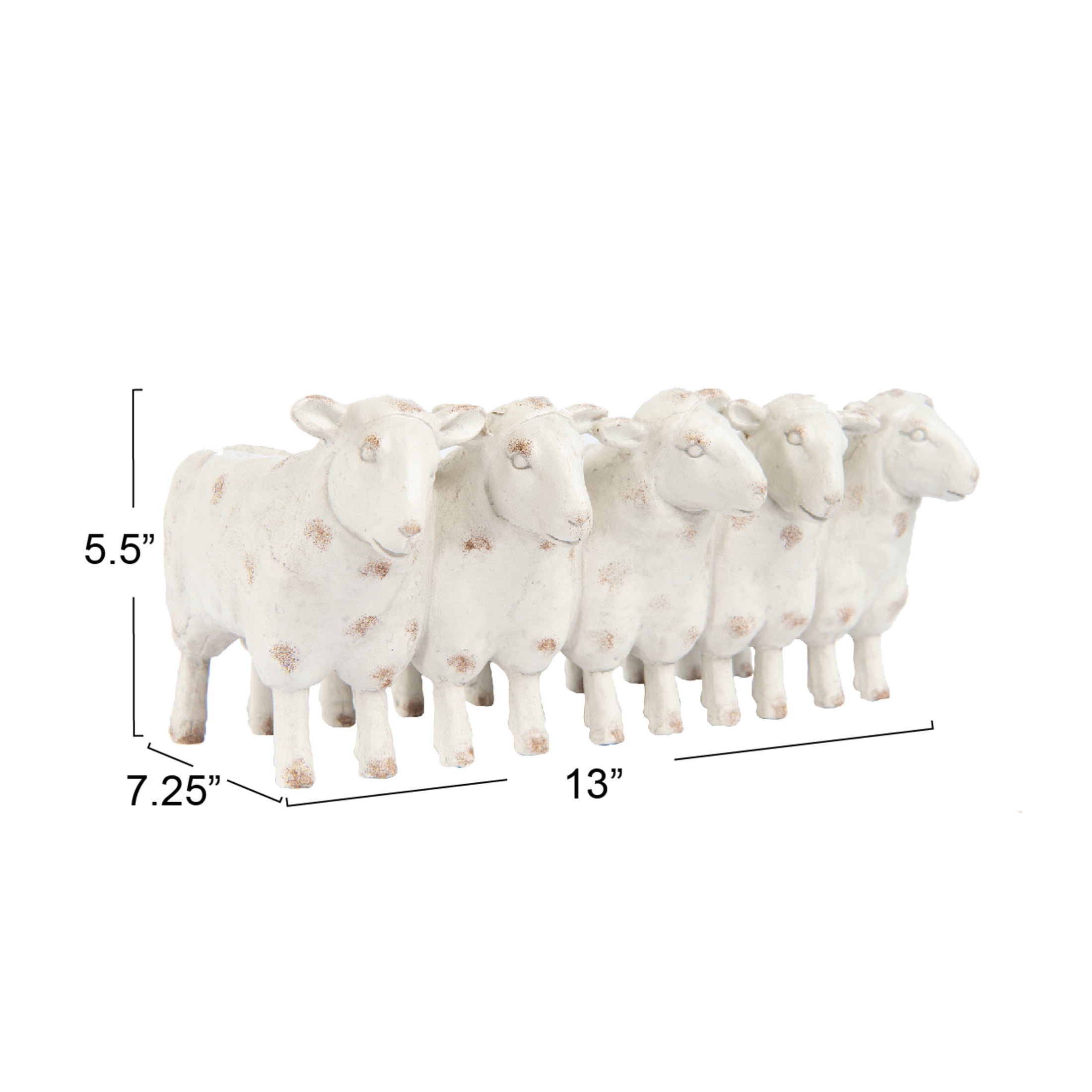 Creative Co-Op Farmhouse Resin Sheep Planter, White