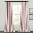 thumbnail image 3 of Lush Decor Farmhouse Stripe Yarn Dyed Eco-Friendly Recycled Cotton Rod Pocket Window Panel, 84" x 42", Red, Pair, 3 of 11