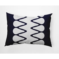 Simply Daisy, 14" x 20" Zipped Blue Abstract Decorative Outdoor Pillow