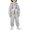 Grey, variant on Girls Long Sleeve Pullover Tracksuit Kids 2 Piece Outfits Cute Zip Up Jacket Sweatsuit Set Long Sleeve Pullover Hoodie Wide Leg Sweatpant Fall Tracksuit Sets