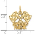 thumbnail image 4 of 14K Yellow Gold Racing Flags Speed Freak Charm (20 X 18) Made In United States c1879, 4 of 5
