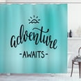 thumbnail image 1 of Ambesonne Adventure Shower Curtain, Blue Abstract, 69"Wx84"L, Charcoal Grey and Turquoise, 1 of 3