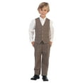 thumbnail image 2 of Gioberti Boy's Tweed Plaid Formal Suit Vest, 2 of 4