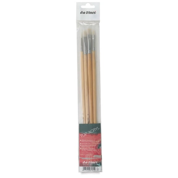 Da Vinci Artist Brush Set - Top Acryl Long Handle, Set of 4