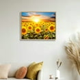 thumbnail image 4 of Nawypu  Sunflower Canvas Print Wall Art Sunset Landscape Pictures Flower Field Artwork Modern Painting for Home Kitchen Bedroom Dining Room Stretched and Framed Ready to Hang, 4 of 4