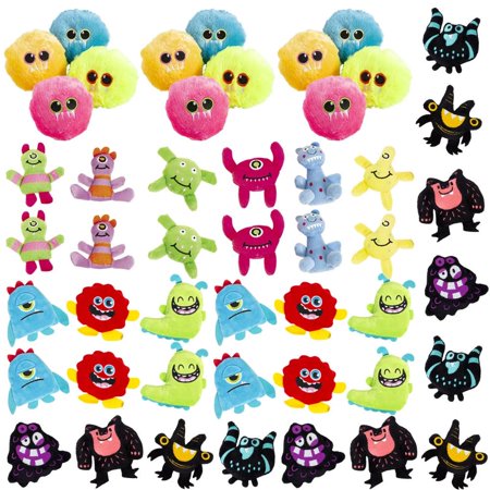 Bulk Monster Colorful Stuffed Character Assortment – 48 pc