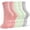 5 Pairs-1light Gray/2light Green/2pink, variant on Double‑Sided Non Slip Grip Socks for Men & Women, Grips on both sides maintain traction if the socks rotate; thick grip dots suit tile, wood and laminate floors indoors.