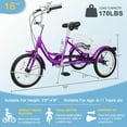 thumbnail image 5 of Lilypelle 16 inch Tricycle Kids Trikes for Beginner Riders, Single Speed 3 Wheel Bikes for Boys Girls, Low Step Through Three-Wheeled Bicycles with Rear Basket, 5 of 8