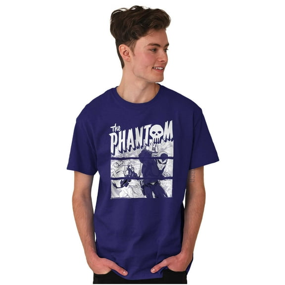 the Phantom Vintage Comic Book Skull Men's Graphic T Shirt Tees Brisco Brands L
