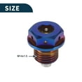 thumbnail image 6 of Unique Bargains M14x1.5 4MM Magnetic Oil Drain Plug Titanium Alloy Sump Drain Nut Bolt With 1 Copper Washer Colorful 1Pc, 6 of 7