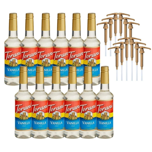 Torani Vanilla Flavoring Syrup Plastic 750 mL Bonus Squeeze Pump