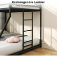 thumbnail image 6 of UHOMEPRO Twin Over Full Bunk Beds, Metal Bunk Bed with Ladder and Reinforced Guardrails, Bunk Bed Twin Over Full for Teens and Adults, Black, 6 of 11