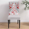 thumbnail image 4 of Chair Covers for Dining Room Set of 6,Watercolor White Christmas Tree Stretch Seat Protector Removable Washable Chairs Slipcovers for Kitchen Banquet Wedding Hotel,Gold Christmas Balls, 4 of 6