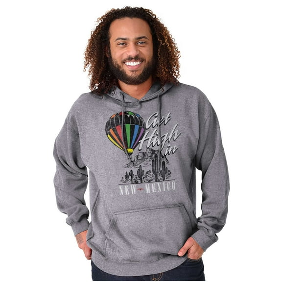 Get High New Mexico Hot Air Balloon Hoodie Sweatshirt Women Men Brisco Brands S
