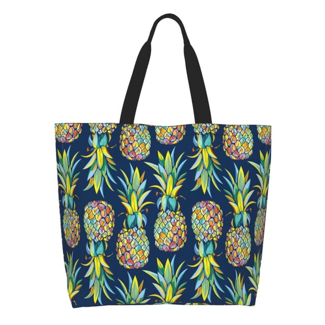 Easygdp Colorful Pineapples Bolsas Tote para Mujer, Bolsos de Hombro para Viaje, Bolsos de Mano de Gran Capacidad para Compras y Trabajo