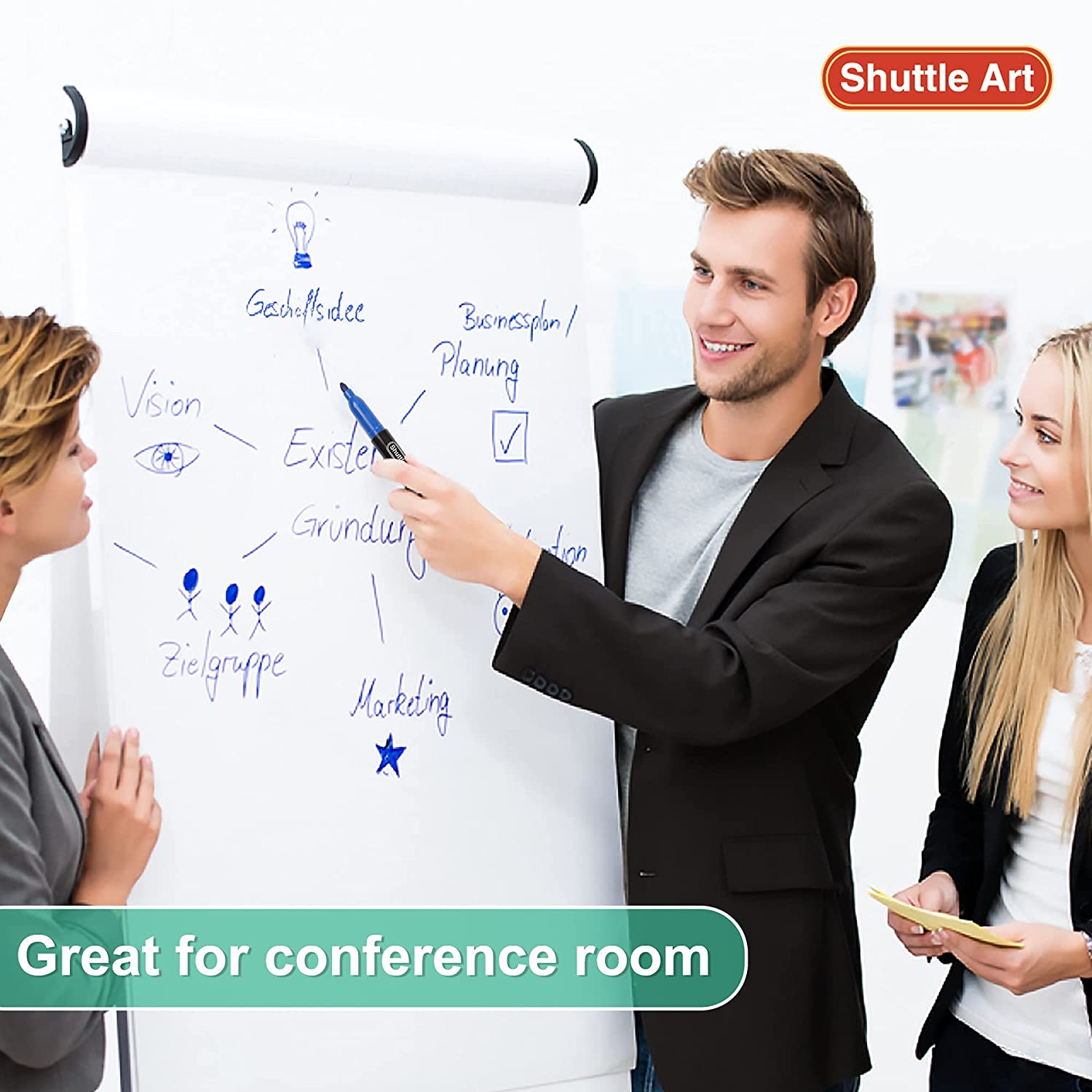 Shuttle Art Dry Erase Markers, Fine Tip 16 Colors photo 5